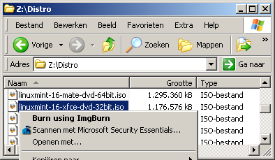 Met ImgBurn brand je een image op een dvd.