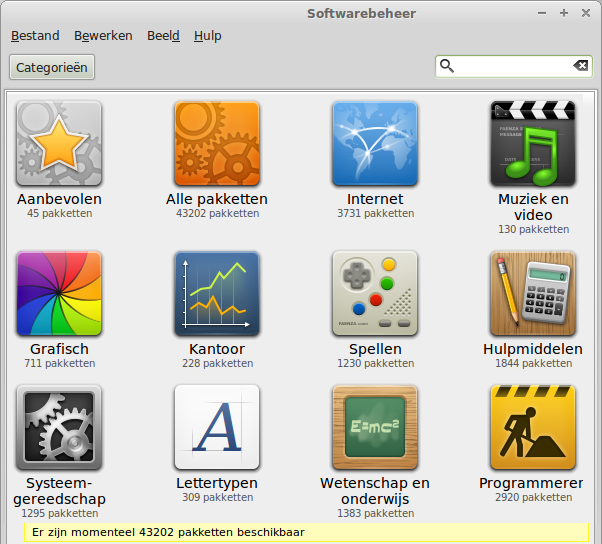 Softwarebeheer: Meer dan 43.000 pakketten beschikbaar.